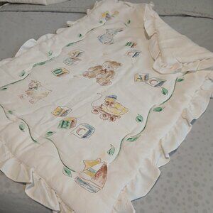 COPY - KidsLine Baby Bedding Quilt with lovely ruffled edge Made in USA
